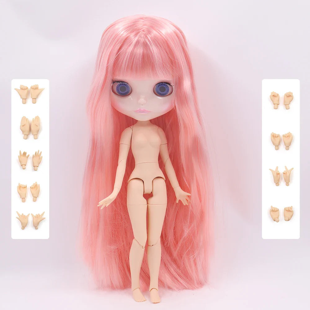 ICY DBS Blythe Doll 1/6 Joint Body 30cm BJD – Shiny Face with Extra Hands, DIY Fashion Doll Gift