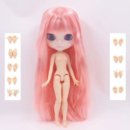 ICY DBS Blythe Doll 1/6 Joint Body 30cm BJD – Shiny Face with Extra Hands, DIY Fashion Doll Gift
