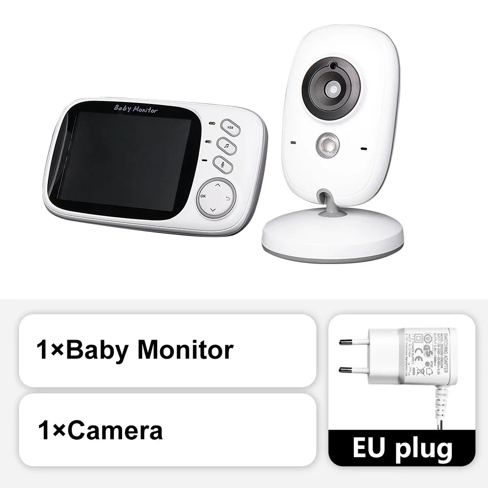 3.5" Video Baby Monitor — Night Vision, 2.4G Two-Way Audio, Temperature Display, Home Security Camera