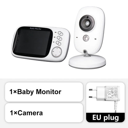 3.5" Video Baby Monitor — Night Vision, 2.4G Two-Way Audio, Temperature Display, Home Security Camera