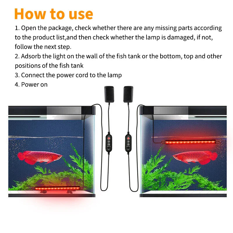 21 LED Aquarium Light with Remote Control - RGB Diving Lamp for Fish Tanks & Plant Growth - EU Plug