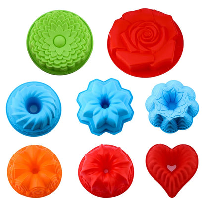 Random Color 3D Shape Silicone Pastry Cake Mold - DIY Baking Dessert Mousse - Cake Baking Tools - Art Cake Baking Tray