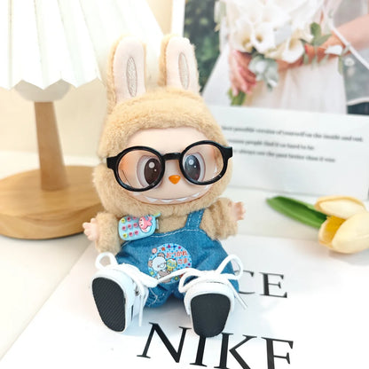 17cm Labubu Idol Dolls Clothes - Kpop EXO DIY Accessories, Cute Mini Plush FEAR Hoodie Se