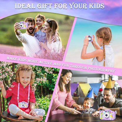 Kids Mini Unicorn Camera - 1080P HD Toy for Boys & Girls, 2" Screen with 32GB SD Card, Perfect Birthday Gift