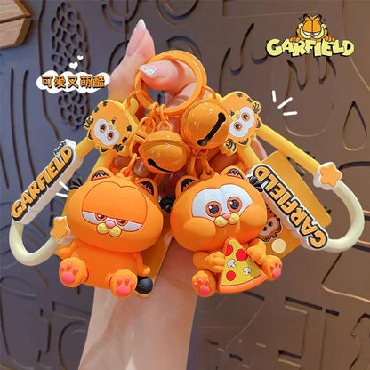 Garfield Kawaii Keychain – Cute Anime PVC Figure for Car, Backpack, and Couple Gifts