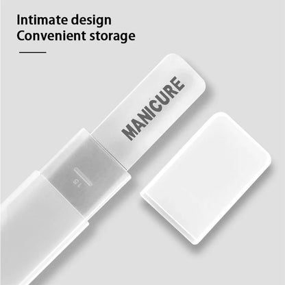 Nano Glass Nail File - Transparent Crystal Nail Buffer for Polishing, Smoothing & Shining Nails