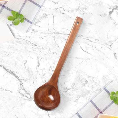 Komu Wooden Soup Ladle — Non-Stick Kitchen Utensil for Cooking, Tableware & Catering Supplies