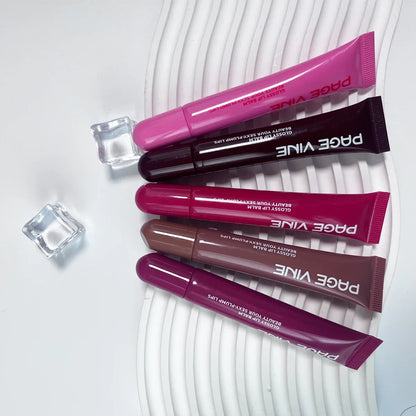 Moisturizing Lip Gloss Phone Case — Transparent Raspberry Jelly Lipstick Balm Hydrating Gloss