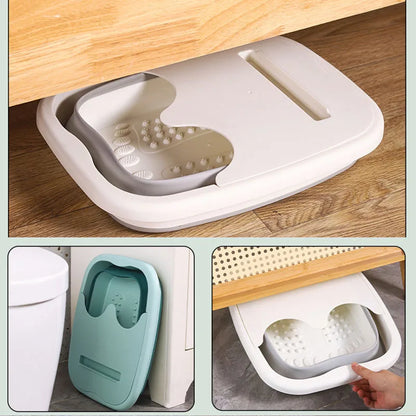 Foldable Footbath Massage Spa Bucket - Portable Soaking Basin for Home Sauna, Pedicure Bath, and Household Relaxation