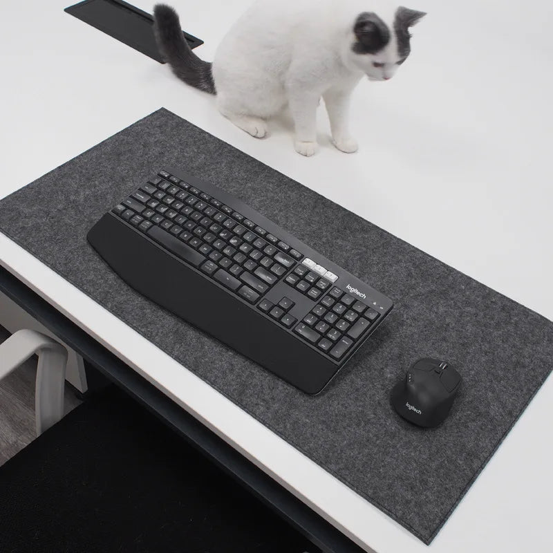 XXL Gaming Mouse Pad: Large Wool Felt Desk Mat for Computer Desk - Non-Slip Keyboard Deskpad Mousepad for Comfortable Gaming