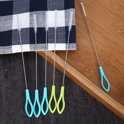 Stainless Steel Straw Cleaning Brush Kit - 1PC Long Handle Nylon Tube Pipe Cleaner for Drinking Straws