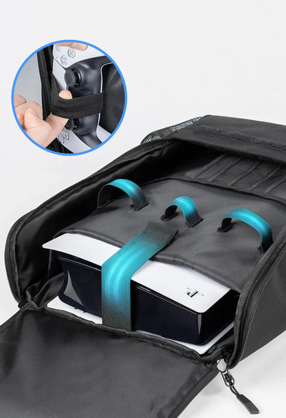PS5 Pro & Slim Gaming Backpack — Large-Capacity Protective Travel Case for Console & Accessories