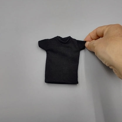1/6 Scale Black T-Shirt for 12" (30cm) Action Figures — Male & Female DIY Model Accessories