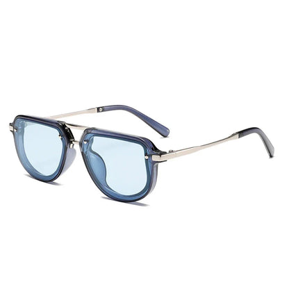 SHAUNA Retro Oval Sunglasses – Luxury Punk UV400 Shades for Women & Men