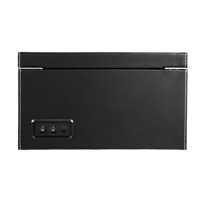 4+6 Slot Automatic Watch Winder – Leather & Wood Luxury Display Case with Pillow, Black/Brown
