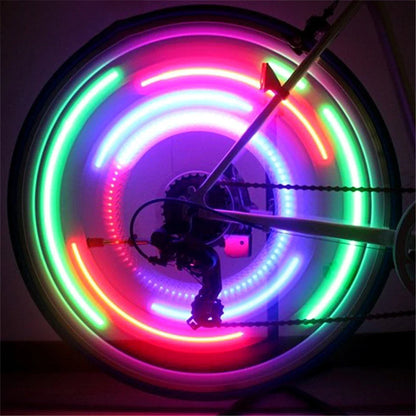 3 Lighting Modes LED Neon Bicycle Wheel Spoke Light – Waterproof Color Bike Safety Warning Light, Cycling Accessories