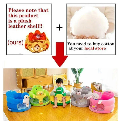 Baby Animal Plush Sofa Cover - Soft Feeding Chair Seat Cover for Toddlers, Comfortable Baby Sofa Cushion Without Filling