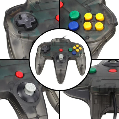 8 Color Wired Gamepad for N64 Console – Classic Joystick Controller, Retro Gamepad Accessories