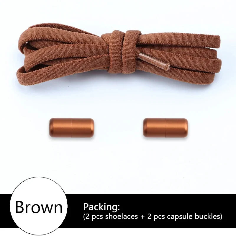 New Colorful Elastic No-Tie Shoelaces – Round Sneakers Laces for Kids & Adults