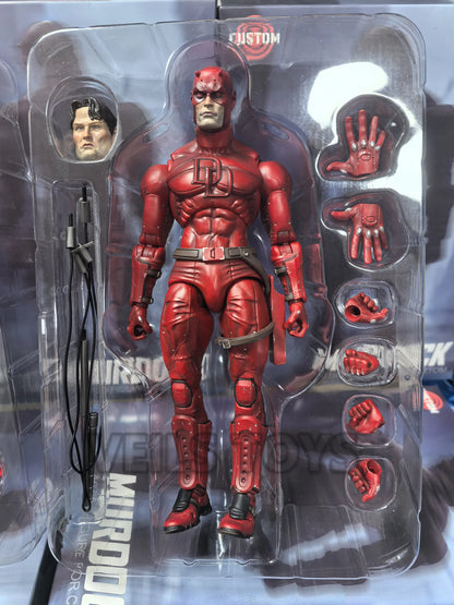 FlefToys Marvel Daredevil Action Figure — 8" Classic Red Shadowland Reborn Black, Devil Defenders Matt Murdock Legends In Stock