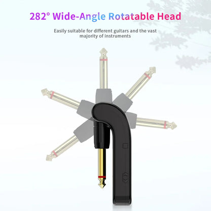 2.4G Wireless Guitar System – Transmitter & Receiver Set for Electric Guitar & Bass, 48K/16bit Real-Time Transmission
