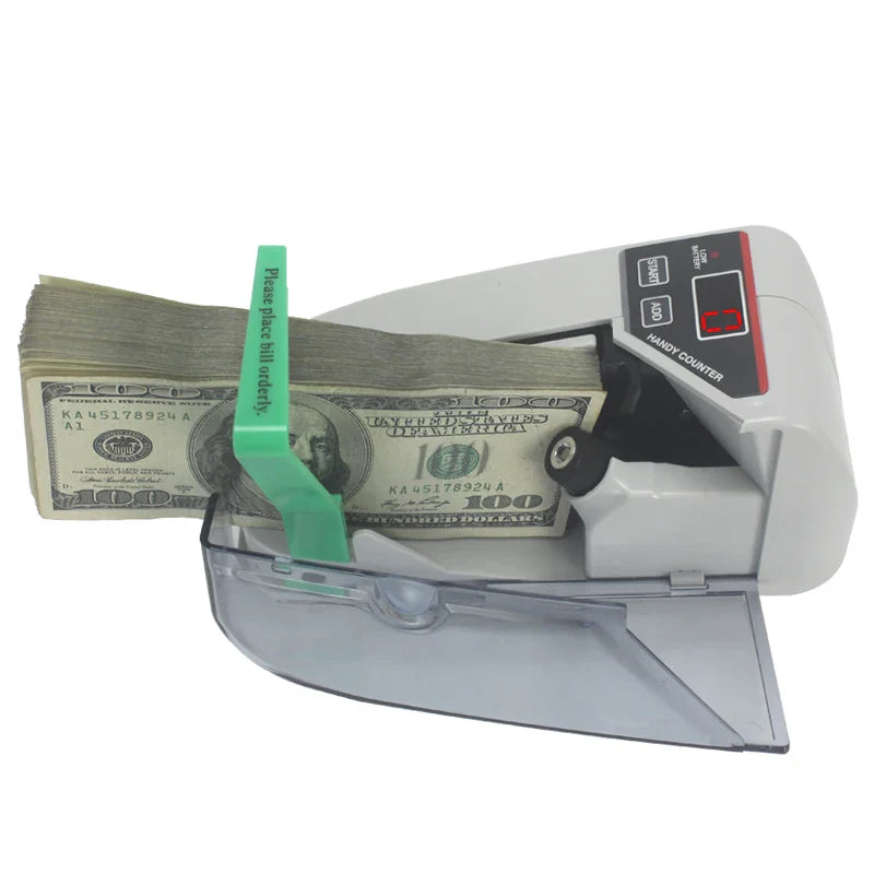 V30 LED Display Mini Bill Counter – Portable Battery/Plug Money Machine for Cash & Banknote Currency Counting