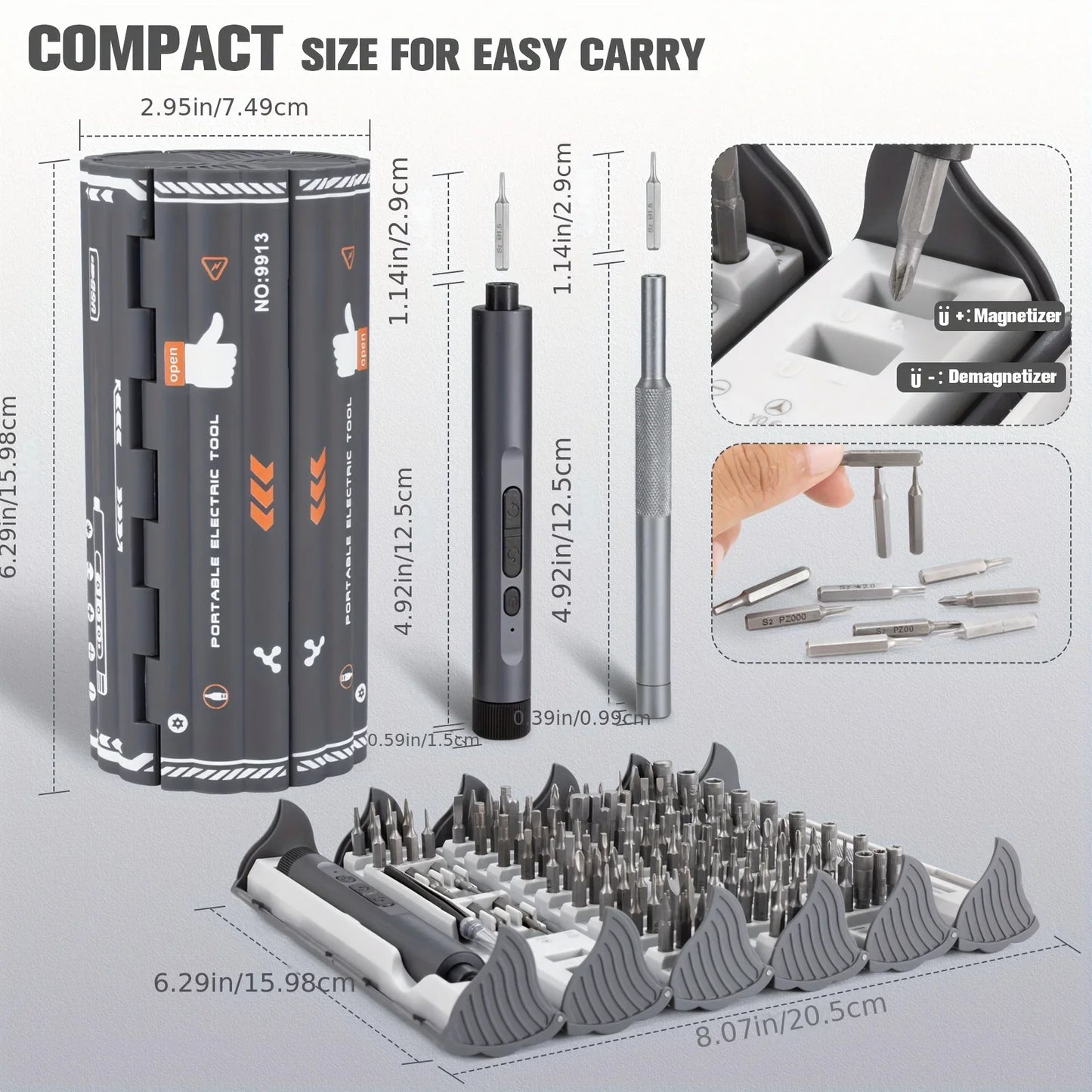138-in-1 Mini Electric Screwdriver Set – Precision Magnetic Bits & Durable Alloy Tool Kit for PC, iPhone & DIY Repairs