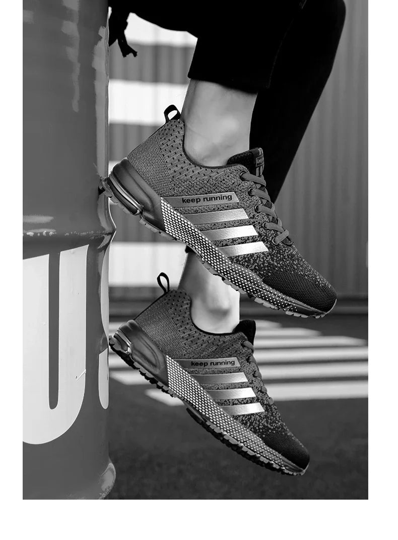 Men’s Air Cushion Running Shoes – Breathable Lightweight Marathon Sneakers for Athletic Training, Comfortable for Women