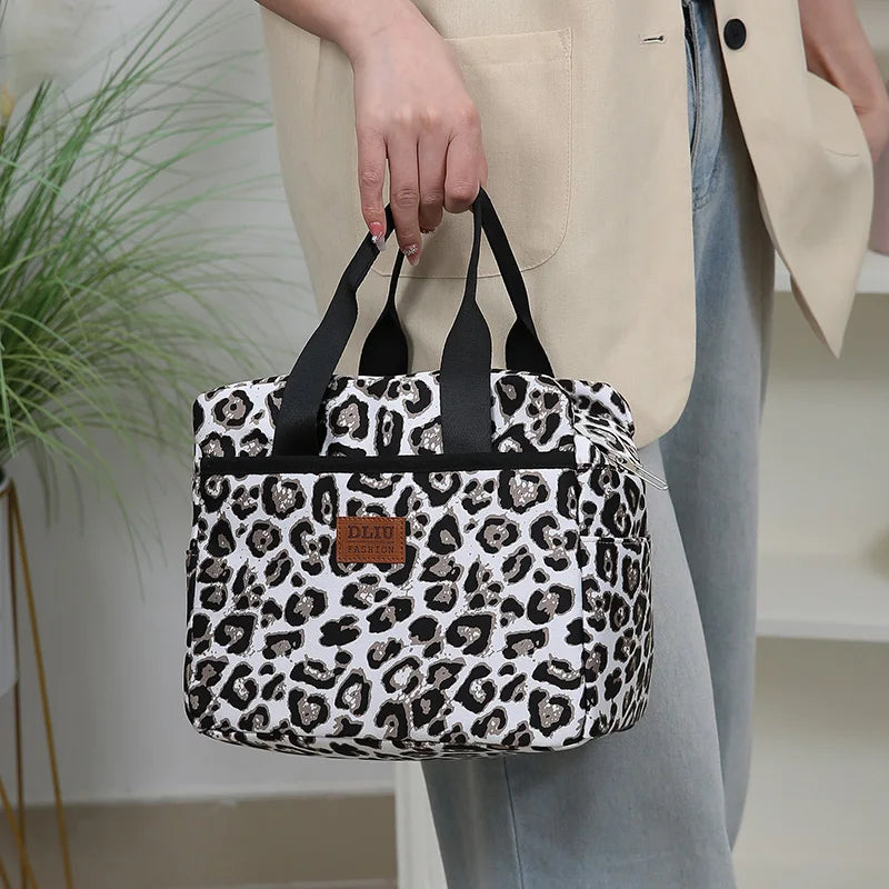 Thickened Nylon Insulated Lunch Bag – Large Capacity Portable Lunch Box with Aluminum Foil Lining for Work, Picnic, or School