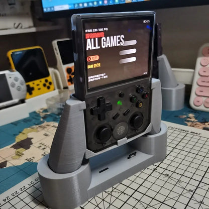 Gamepad Grip Handle for Anbernic RG353V/RG353VS, 3D Printed Palm Base, Display Table Hole Plate, Bracket Stand