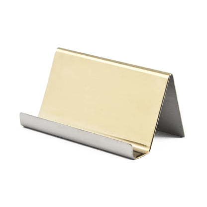 Metal Business Card Name Tag Display Rack – Desktop Organizer & Cellphone Holder for Conference Room
