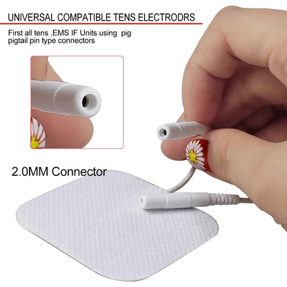 100/50pcs 5x5cm Muscle Stimulator Electrode Pads – Self-Adhesive Non-Woven Replacement for TENS Therapy Machines