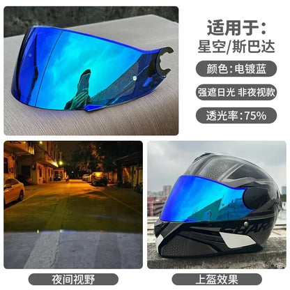 Motorcycle Helmet Visor for SHARK Skwal, D-Skwal 2 & Spartan Carbon — Replacement Shield