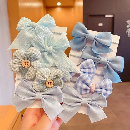 10 Pcs Baby Girl Flower Hair Bands Set – Cute Colorful Soft Scrunchies Ponytail Holders for Kids