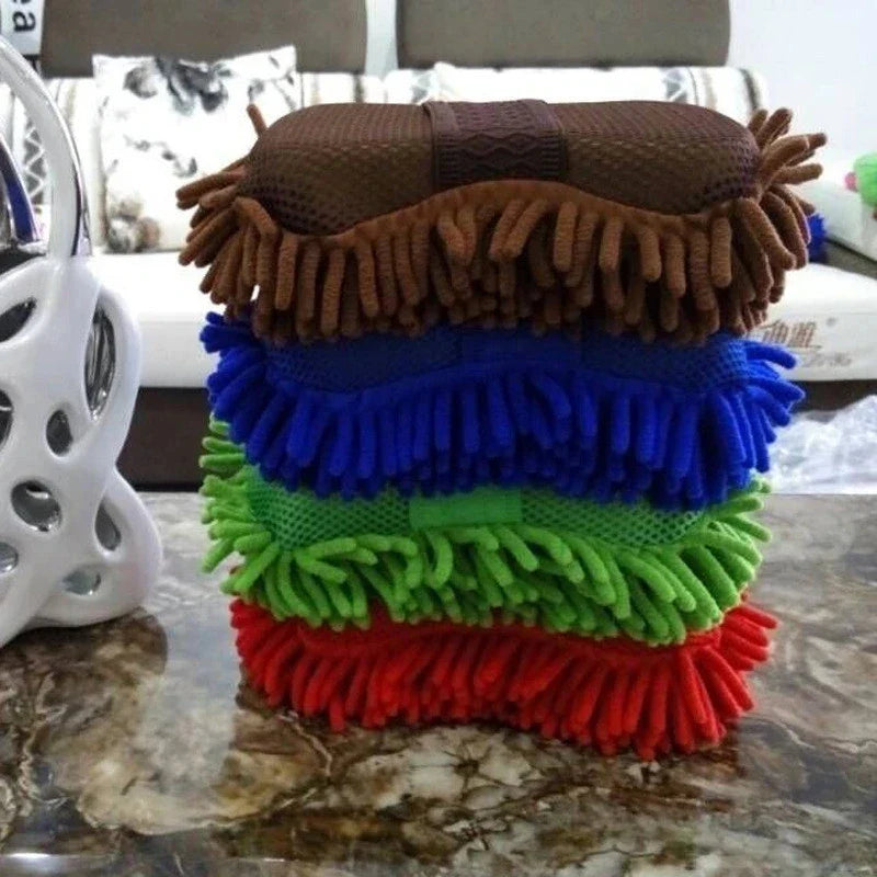 Microfiber Car Wash Sponge - Cleaning, Detailing Brushes, Towel, Gloves - Auto Care Accessories