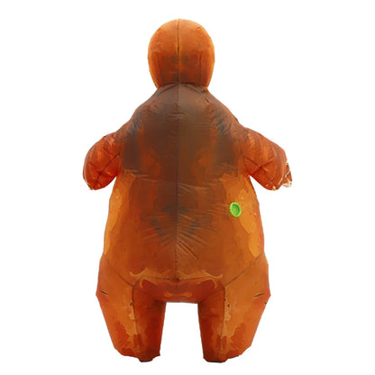 Inflatable Thanksgiving Turkey Mascot Costume - Funny Roast Turkey Cosplay Suit for Festivals & Carnival Parties