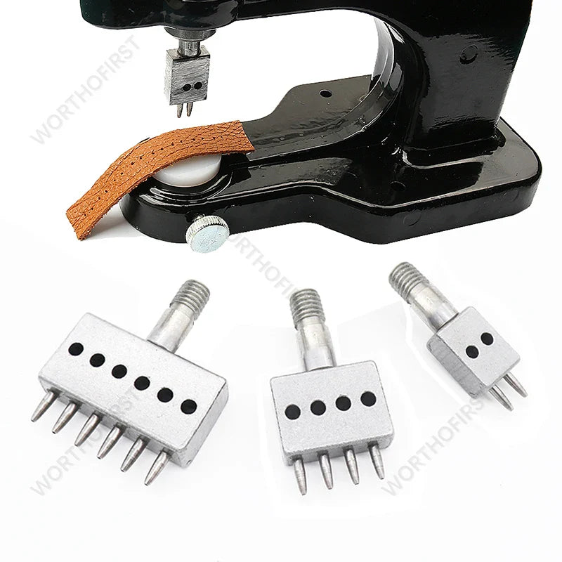 M8 Thread Dies Leather Hole Punch Set – 4/5/6/8mm Round Stitching & Perforated Cut Tools for Hand Press