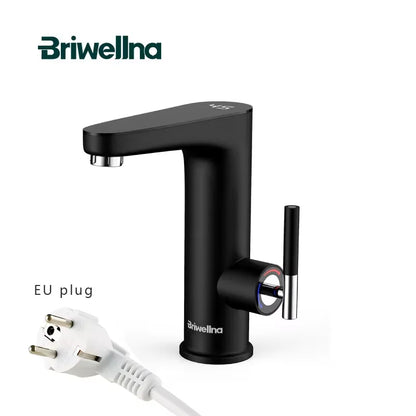 Briwellna Electric Water Heater Faucet - 2-in-1 Basin Tap Tankless Instant Hot Water Geyser 220V for Home Use