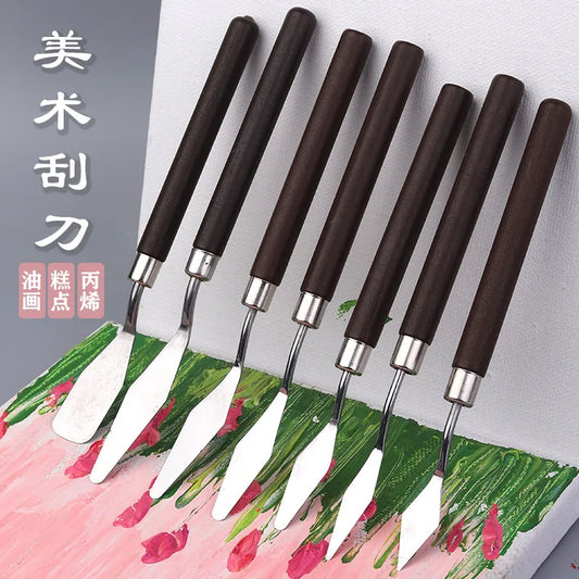 Stainless Steel Painting Knife Set: 1/3/5/7Pcs Artist Spatula Tools - Ideal for Oil Painting, Cake Baking, Drawing - Quality Art Supplies