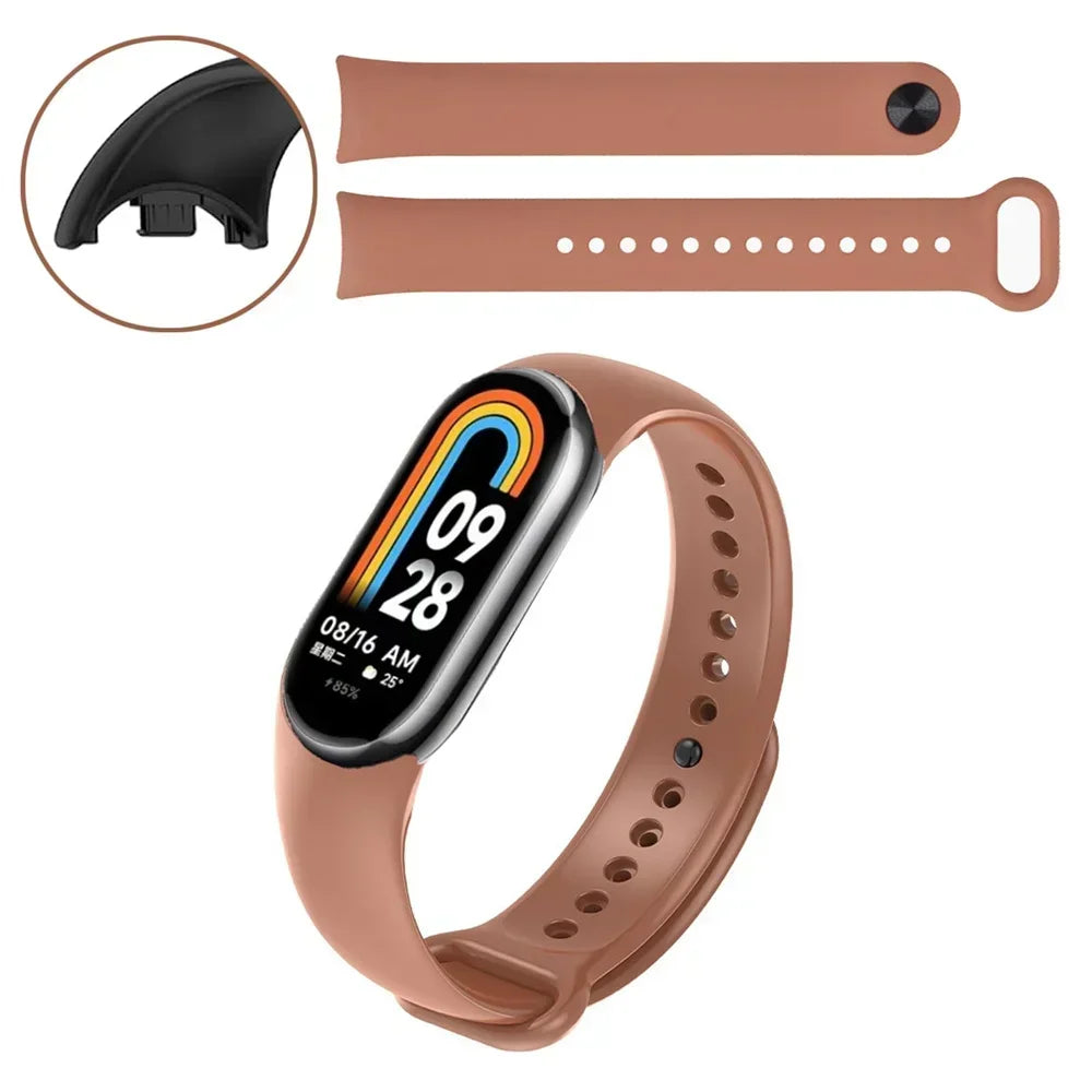 Silicone Sport Strap for Xiaomi Mi Band 8 NFC – Replacement Smartwatch Bracelet