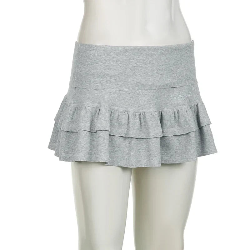 Mooyufo Women’s Sweet Solid Pleated Mini Skirt — Preppy Sexy Low-Waist Slim Skirt, 2024 Summer Fashion Streetwear