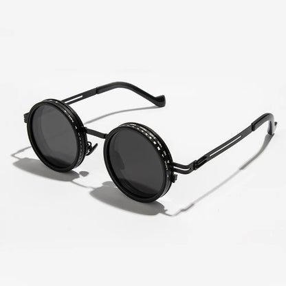 2025 Unisex Handmade ND9 Adjustable Sunglasses – Rotating Lenses with Dimming & Brightness Control