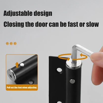 Lightweight Stainless Steel Automatic Door Closer – Quiet Residential Use with Screw Accessories