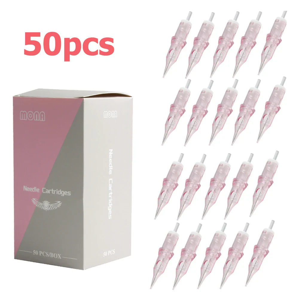 50PCS Professional 0.3MM Round Liner Tattoo Needles – Sterilized Safety Cartridges for Tattoo Machines