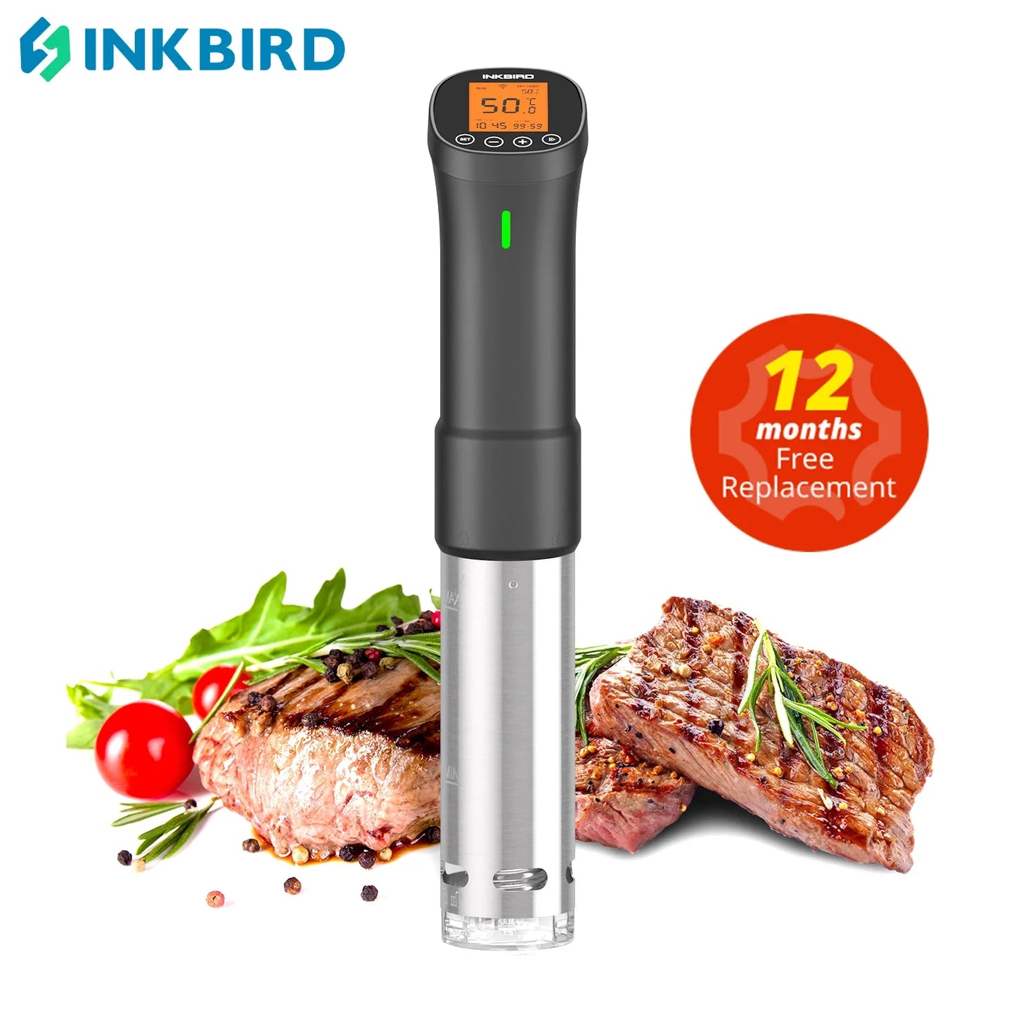 INKBIRD ISV-200W Wi-Fi Sous Vide Precision Cooker – Powerful Durable Stainless Steel Immersion Circulator