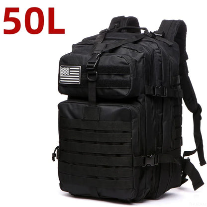 25L/50L Nylon Waterproof Backpack - Outdoor Trekking, Fishing, Hunting, Tactical Sports Rucksack for Camping & Hiking