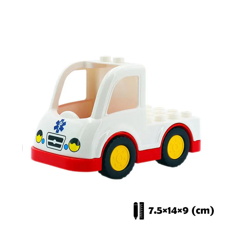 New Large Building Blocks Toys – Cartoon Princess Carriage, Car & Airplane Vehicle Models, Big Bricks Gift for Kids