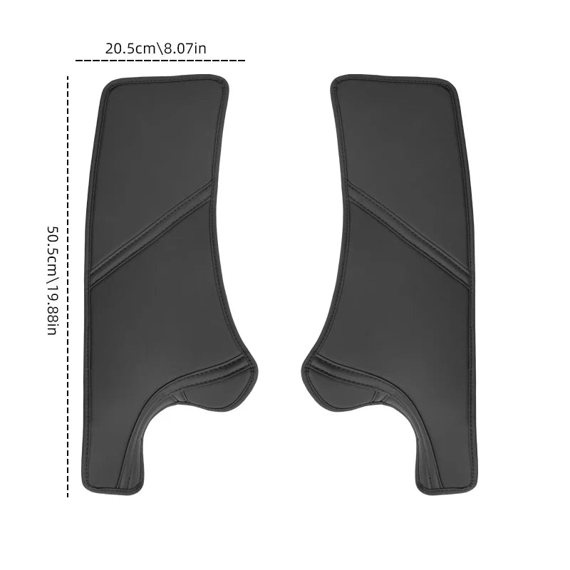2Pcs Rear Door Sill Anti-Kick Pads for Tesla Model Y – Suede Trample-Resistant Protective Pads
