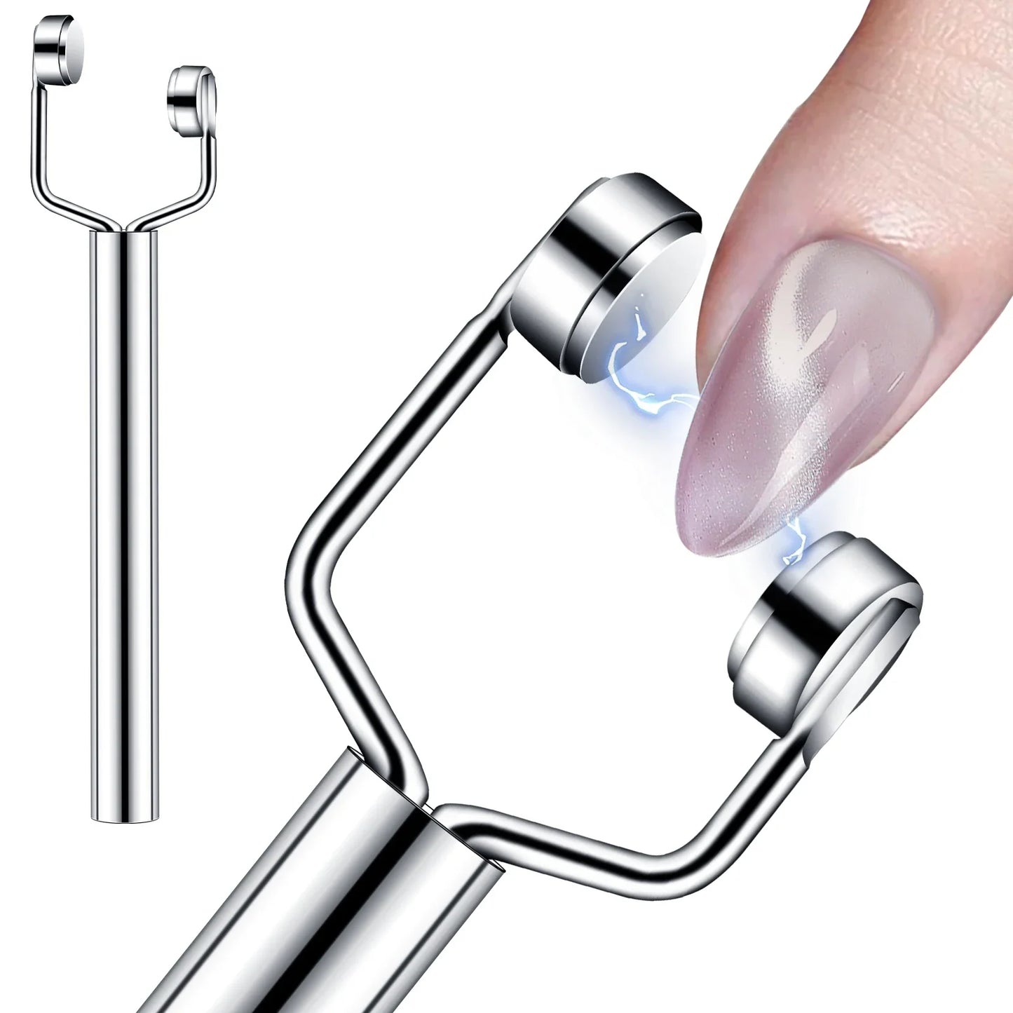 3-in-1 Y-Shaped Magnetic Stick for Cat Eye UV Gel Polish – Nail Art Magnet Tool for Manicure Effects
