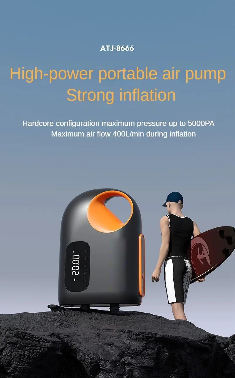 LEIBOO 20PSI DC Electric Air Pump – High-Speed Compressor for Inflatable SUP, Paddle Board, Airbed, Boat & Kayak